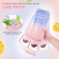 3 Pieces Combo Motivational Water Bottle Set For Day-to-Day Routine | With Time Marker, Funny Stickers, Straw & Handle (2L+900ml+280ml) (Pink With Multi Shades). 
