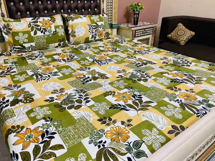 BedSheet%20Cotton%20Double%20Bed%20Sheet%20Set%20Green%20-%20Image%203