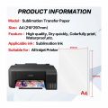 Sublimation Transfer Paper A4, 50 Sheets, 100grams. 