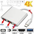 New Type C USB 3.1 to USB-C 4K HDMI USB 3.0 Adapter 3 in 1 Hub For Note books. 