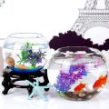 Techmanistan Transparent Decorative Fish Bowl, Fish Bowl Creative Glass Fish Tank Spherical Round Turtle Tank Desktop Decoration, Clear Glass Vase, Plant Vase Pot. 