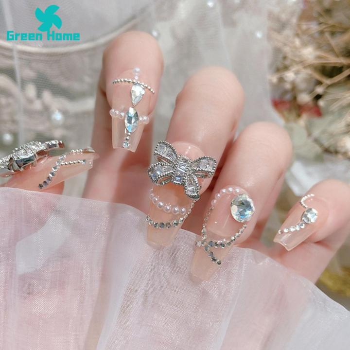 Green%20Home%20Bow%20Nail%20Charm%20Exquisite%20Shape%20Nail%20Accessories%20Sparkling%20Manicure%20Bow%20Charm%20-%20Image%204