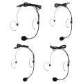 3 Pin XLR Wired Headset MIC Dual Ear Hook Unidirectional Microphone. 