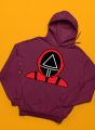 Squid Game Fleece Full Sleeves Pull Over Hoodie For Men & Women. 