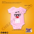 M&M chocolate theme for baby onesie. 