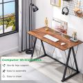 Computer Desk Laptop Stand, Computer Stand with K-Shape Design Modern and Best suited for Online Work and Study Desk Small Writing Desk Wood and Metal Table Simple Style K Study Desk Work Laptop Workstation. 