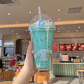 Portable Anime Sanrio Water Bottle Hello Kitty Melody Kuromi Cinnamoroll Pochacco Double-layer Plastic Cup Sports Mug Girl Gifts. 