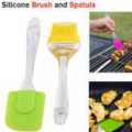 pack of 2 - Spatula & BBQ oil brush,silicon Acrylic Transparent brush,silicon transparent spatula & brush reqular size. 