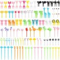 50 pcs Food Picks, Fun Cute Mini Reusable Cartoon Animal Fruit Toothpick for Picky Eaters, Lunch Accessories/Bento Decorations For Toddler And Kids. 