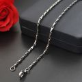 Fashion new titanium steel round melon sub-chain tapered chain men's wild stainless steel necklace jewelry. 