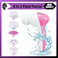 SP Dealz 5 in 1 Face Facial Exfoliator Electric Massage Machine Care Cleanser Massager Kit For Smoothing Body Beauty Skin Cleaner Facial Massager Machine for Women- Multicolor. 