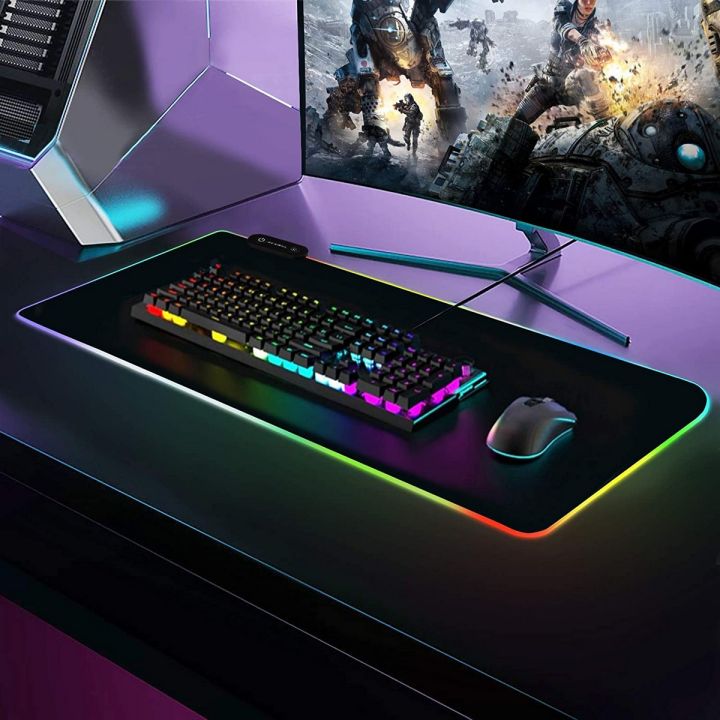 RGB Gaming Mouse Pad RASURE 9 Modes Oversized Glowing Led Extended ...