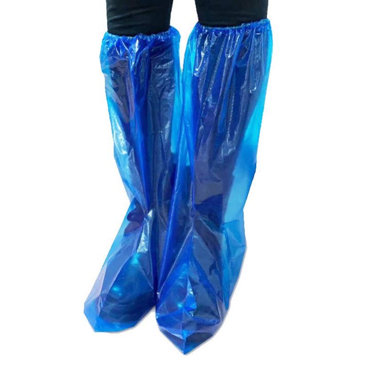 【ETOP】 50Pcs Waterproof Disposable Long Shoe Covers Carpet Cleaning