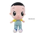 Big head son and small head father plush doll apron mother doll family of three rag doll children's toys. 