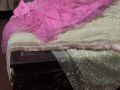 heavy lehenga with short frock and heavy dupatta. 