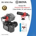 3 Years Warranty - BOYA BY-MM1 + Plus Camera Video Record Microphone Playback Audio. 