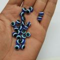 100/Pieces Evil Eye Bead 8mm Plastic Beads Dark Blue Turkish  Eye Nazar. 