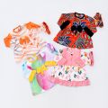 pack of 4 soft cotton froks with hair bands random(ap prints chose nhi kr skty) age new born to 3year. 