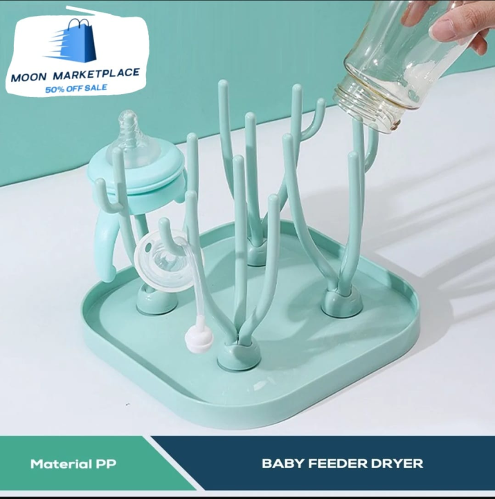 Baby Feeder Dryer, Baby Bottle Drying Rack, Feeder Drying Rack Large Capacity Bottle Dyer Holder For Baby Bottles Nipples Cups Pump Parts And Accessories Drying Rack