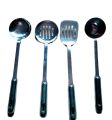 High quality stainless steel cooking spoon 4 Spoon Set Steel Kitchen Cooking / Kitchen Utensils / Serving Spoons. 