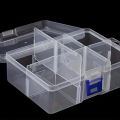 Lock Compartment Craft Storage Box with Adjustable Divider Clear Plastic Organizer Box Container for Storing Beads, Toys, Accessories, Medicine. 3 Different Sizes. 
