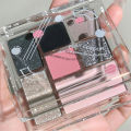 New 7 Colors Sweet Cool Smoked Eyeshadow Palette Pink-black Hot Girl Glitter Pearly Shadow Eyes Korean Makeup Pallet Cosmetics. 