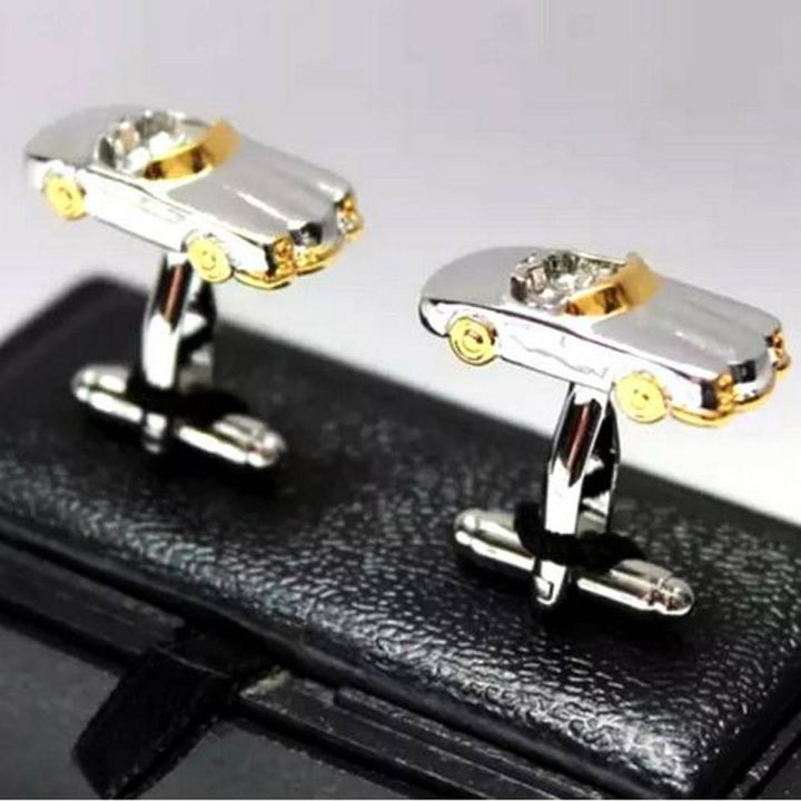 Premium Quality Silver Sports Car Cufflinks