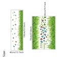2025 New 3D Fresh Green Plant Removable Green Grass PVC Wall Stickers Home Decor Kids Room Bathroom Mural waterproof DIY Removable Art Vinyl Size: 40 x 136 CM. 