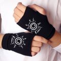 【Ready Stock&COD ALI Naruto Anime Gloves Toy Two-dimensional Uchiha Konoha Logo Warm Double Cotton Luminous Toys. 
