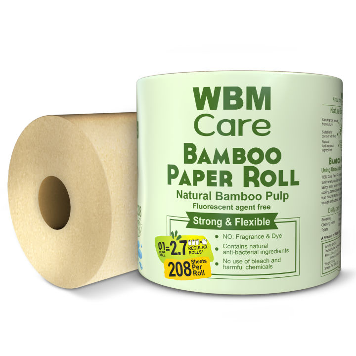 WBM Care Bamboo Tissue Paper Roll - 3-PLY | Toilet Paper Roll