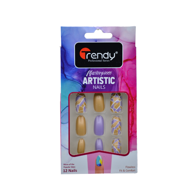 Trendy Masterpiece Artistic Nails - 12 Nails