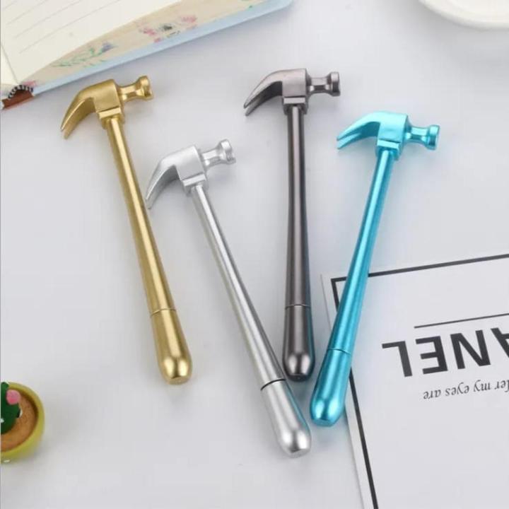 Cute Imitation Metal Neutral Pen Hammer Shape Gel Pen Learning School Office Stationery Graffiti Writing Tools Signature Pen