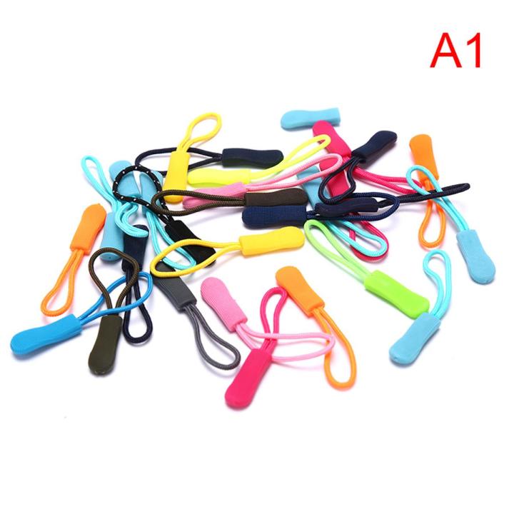 20pcs Zipper Pull Puller End Fit Rope Tag Replacement Clip Zip Cord Tab Cologo