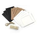 10Pcs DIY Paper Photo Frame Wall Hanging with Clips Picture Photo Frame Album Rope Clip Home Decor. 