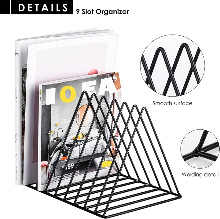 Best%20Quality%20Latest%20File%20Holder%20Desk%20Organizer%20Triangle%20Wire%209%20Section%20Desktop%20Iron%20Book%20Stand%20Magazine%20Holder%20For%20Office%20Home%20Decoration%20-%20Image%202