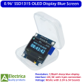 4Pin 0.96" SSD1315 OLED Display Module Blue 128x64 Resolution I2C IIC Interface for Arduino Raspberry Pi ESP8266 ESP32 Projects by Electrica. 