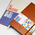 A5 Square Grid Journal, 120 gram/sm Ultra Thick Pages, 5mm Square Grid Layout, Premium Vegan Leather Hard Cover, 160 pages, Pocked in the back, Elastic Enclosure, 100% Recycled Ivory Color Pages. 