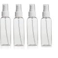 Pack of 4 / Empty Plastic Bottle 100ml Transparent with Black Pump / Empty Plastic Pump Bottle For Hair Oil, Shampoo, Lotion Refillable Empty Oil Bottles Transparent Hand Wash. 