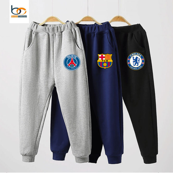 Pack Of 3 Sports Foot Ball Logo Trousers For Boys