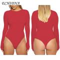 ECHIDNA Women Bodysuit Crew Neck Slim Fit Bodysuits Women Clothing. 