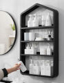 Bathroom Shelves Wall Mounted Rustic Wall Shelf Over Toilet Utility Storage Shelf Rack. 