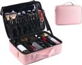 Professional Portable Makeup Cosmetics Travel Makeup Artist Storage Bag With Compartment for Cosmetics Makeup Brushes Toiletry Travel Bag Organizer. 