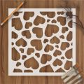 Small Heart Shaped Reusable Stencil For Painting Art DIY Home Decor Scrap booking Album Crafts. 