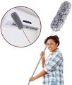 Microfiber Feather Duster Extendable Cobweb Duster with 100 inches Extra Long Pole, Bendable Head & Scratch-Resistant Hat for Cleaning Ceiling Fan, Cleaning Duster, Multipurpose Cleaning Brush. 