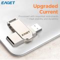 EAGET F60 USB 32gb PenDrive 64gb 128gb 256gb USB Flash Drive Memory Stick USB 3.2 for Phone laptop or Higher Version. 