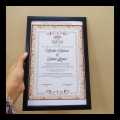 Wedding Certificate frame  - a4 size - custom text- random frame with certificate- name date location/ venue required- send details in chat box. 