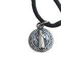 St Benedict Small Italian Pendant Religious Jewelry Zinc Alloy. 