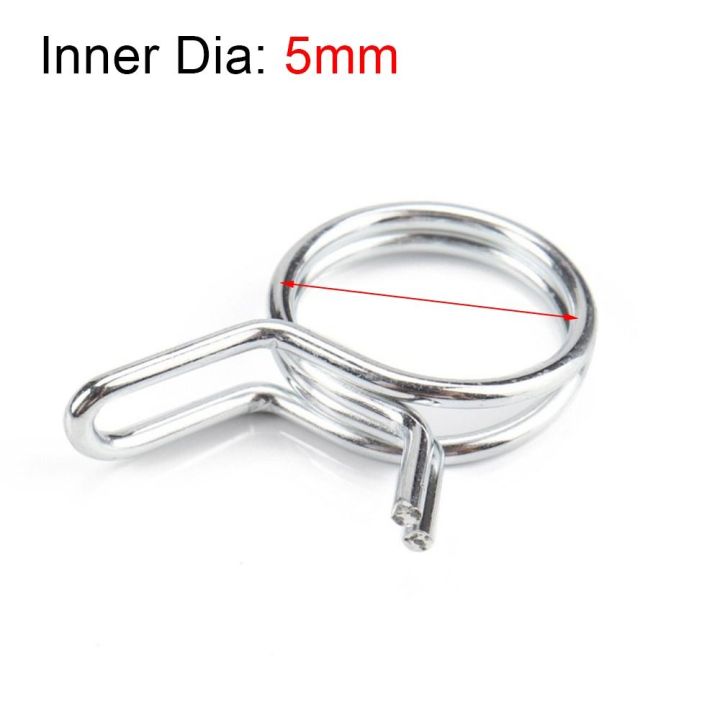 10Pcs/set Durable Spring Clips Hose Clamp Assortment Kit Fuel Line Pipe Clips 5mm-12mm Tube Spring Clips Motorcycle Scooter
