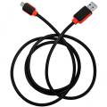 Warner Lightning Data Cable for android 1.2 Meter Micro USB 3.0 Fast Charging + Data Cable Samsung / HTC / Infinix / Xiaomi // Oppo / Huawei - Black & Red. 