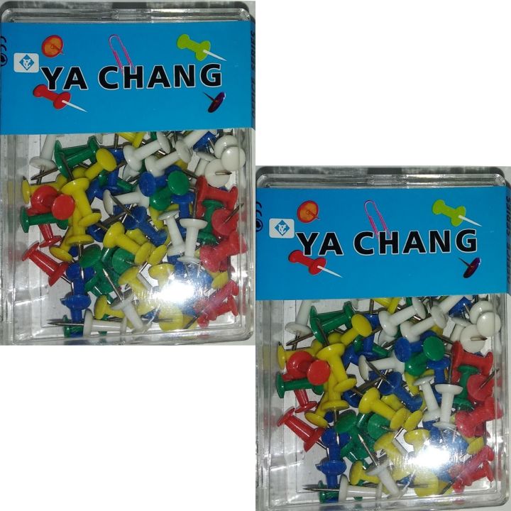 Push Pins / Imported Pins / Notice Board Pins / Office Thumb Tack / Map Pin (2 Pkt)